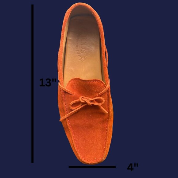 Tod’s Burnt Orange Suede Driving Loafers – Size 13.5 – Italian Luxury Slip-Ons - Picture 5 of 5